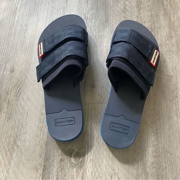 Hunter Sandals Original Beach Flatform Navy Women’s Men’s Unisex - Picture 2 of 10